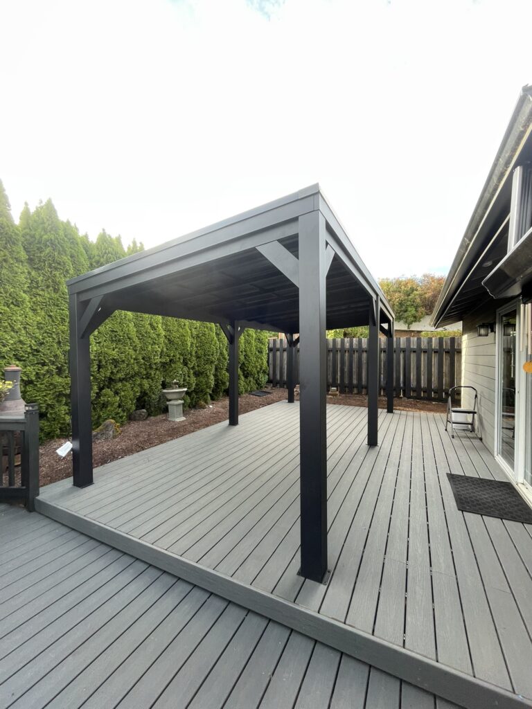Gazebo Installation in West Salem — customer-supplied gazebo